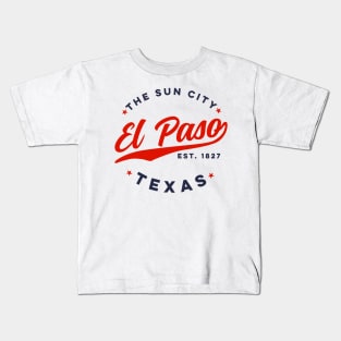 Vintage El Paso Texas The Sun City Retro USA Kids T-Shirt